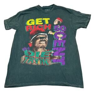 50 Cent Bottle Full of Bub T-Shirt Distressed Green Get Rich Grunge Band Tee M